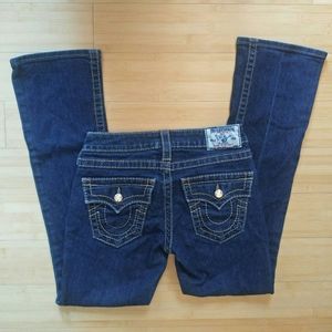 True Religion Embellished Buttons Bootcut Jeans